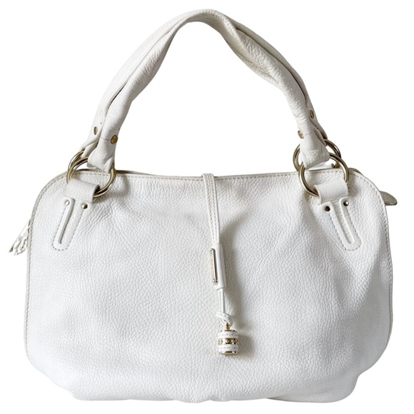 Celine Handbags - ❤️SOLD❤️Celine white bittersweet pebbled leather shoulder bag